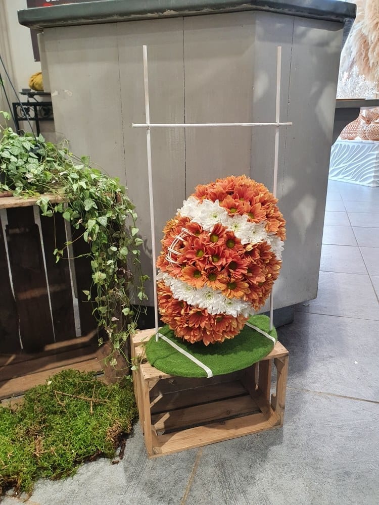 creation ballon rugby fleurs mayenne
