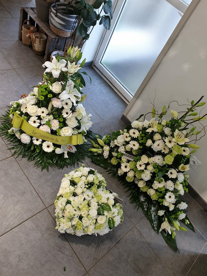 composition fleurs deuil