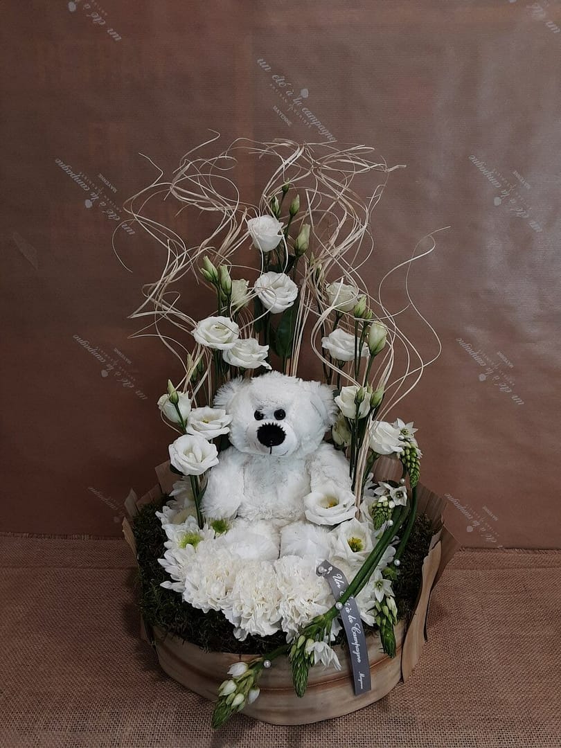 gerbe mayenne ourson fleurs