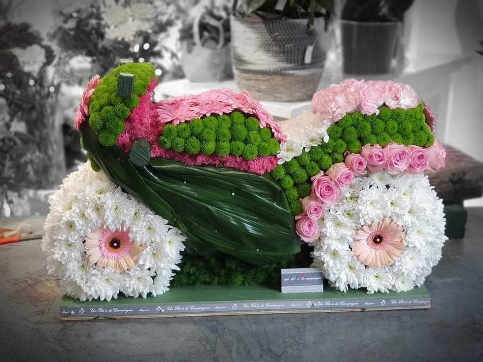 creation moto en fleurs mayenne